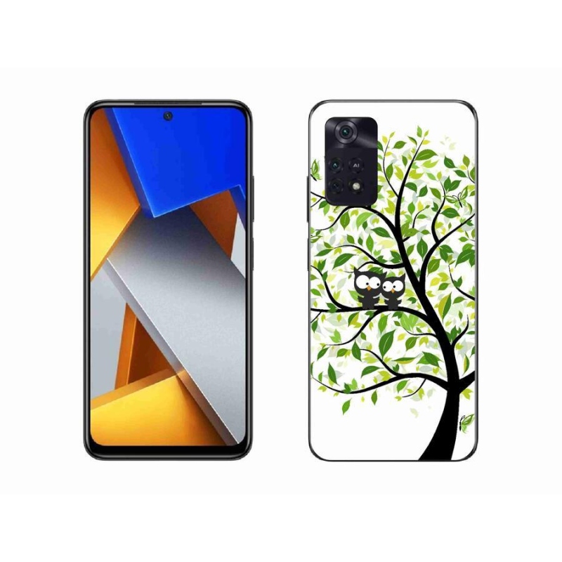 Gelový kryt mmCase na mobil Xiaomi Poco M4 Pro 4G - sovičky na stromě