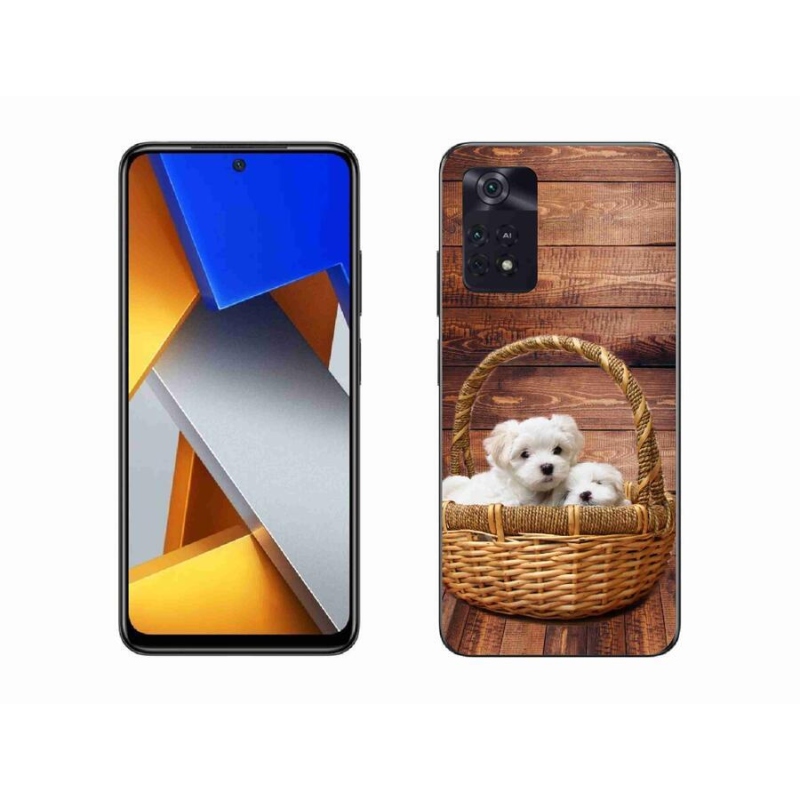 Gelový kryt mmCase na mobil Xiaomi Poco M4 Pro 4G - štěňátka