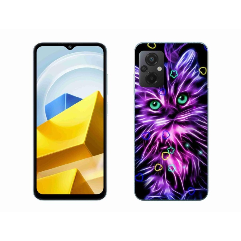 Gelový kryt mmCase na mobil Xiaomi Poco M5 4G - abstraktní kočka