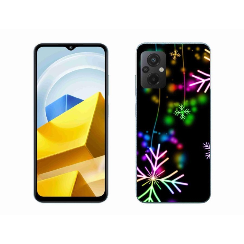 Gelový kryt mmCase na mobil Xiaomi Poco M5 4G - barevné vločky