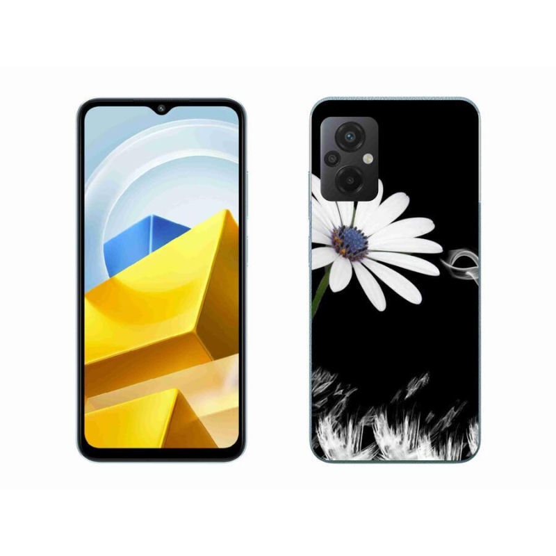 Gelový kryt mmCase na mobil Xiaomi Poco M5 4G - bílá květina