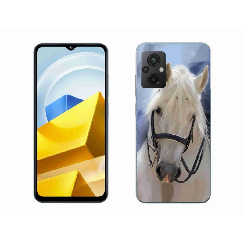 Gelový kryt mmCase na mobil Xiaomi Poco M5 4G - bílý kůň