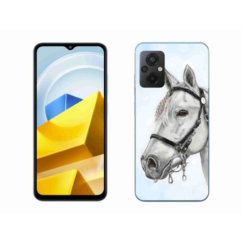 Gelový kryt mmCase na mobil Xiaomi Poco M5 4G - bílý kůň 1