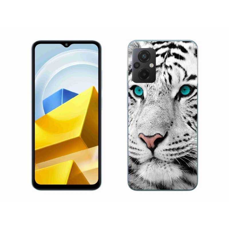 Gelový kryt mmCase na mobil Xiaomi Poco M5 4G - bílý tygr