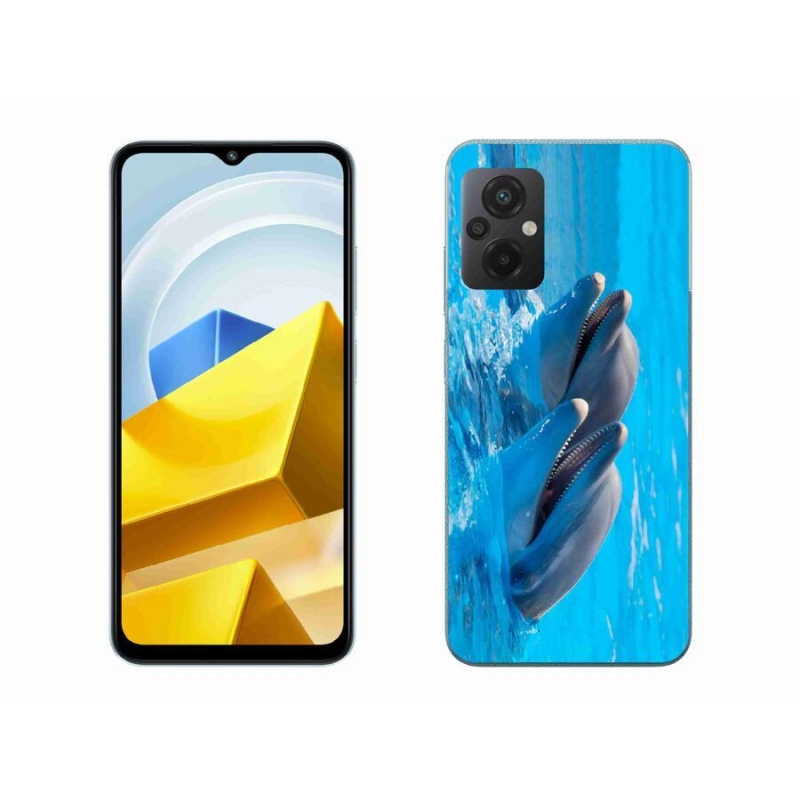 Gelový kryt mmCase na mobil Xiaomi Poco M5 4G - delfíni