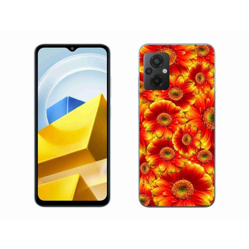 Gelový kryt mmCase na mobil Xiaomi Poco M5 4G - gerbera 1