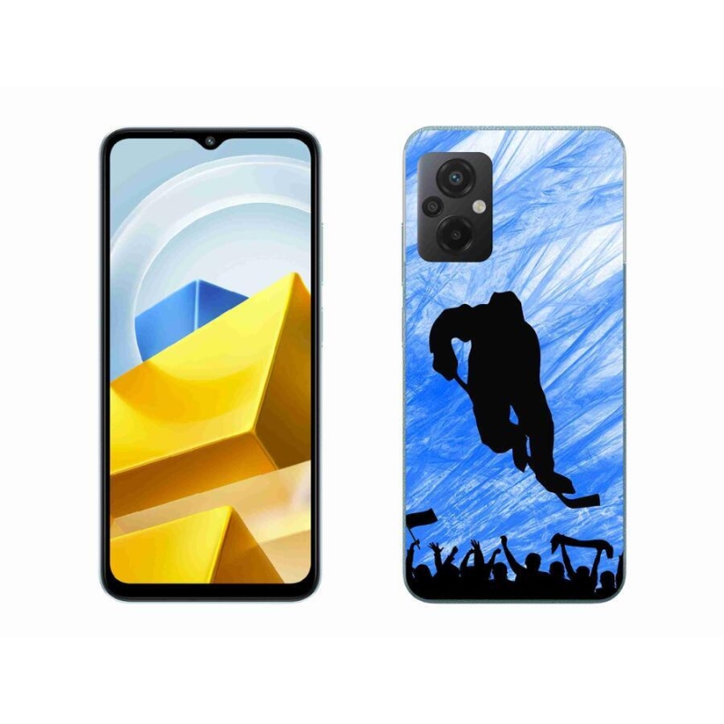 Gelový kryt mmCase na mobil Xiaomi Poco M5 4G - hokejový hráč