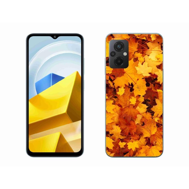 Gelový kryt mmCase na mobil Xiaomi Poco M5 4G - javorové listy
