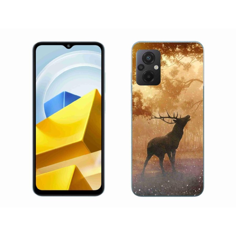 Gelový kryt mmCase na mobil Xiaomi Poco M5 4G - jelen v říji