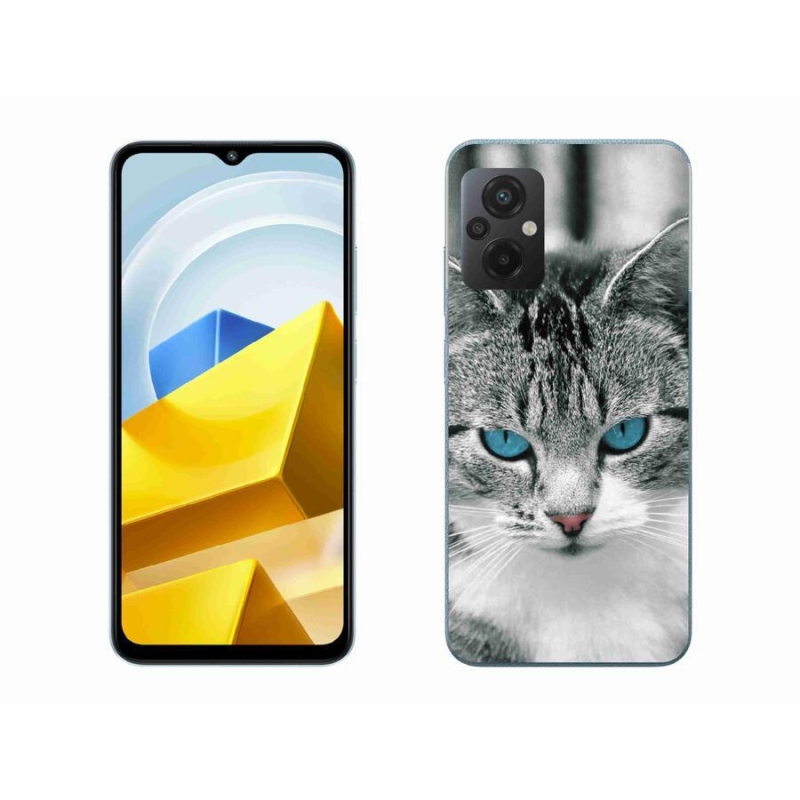 Gelový kryt mmCase na mobil Xiaomi Poco M5 4G - kočičí pohled 1