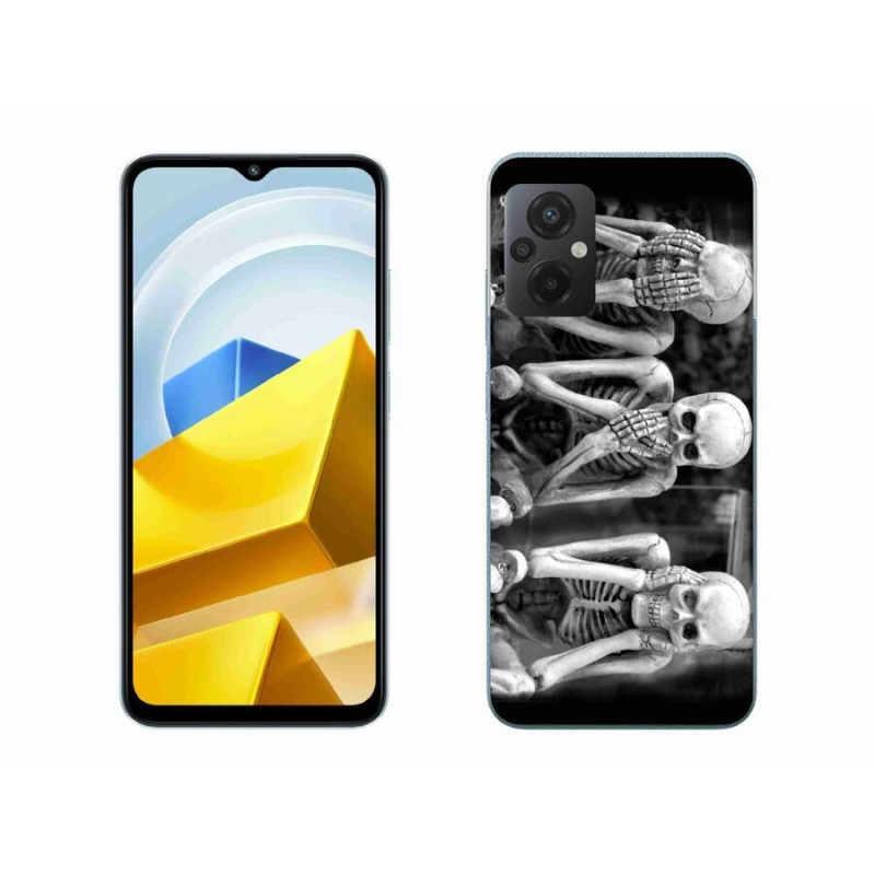 Gelový kryt mmCase na mobil Xiaomi Poco M5 4G - kostlivci