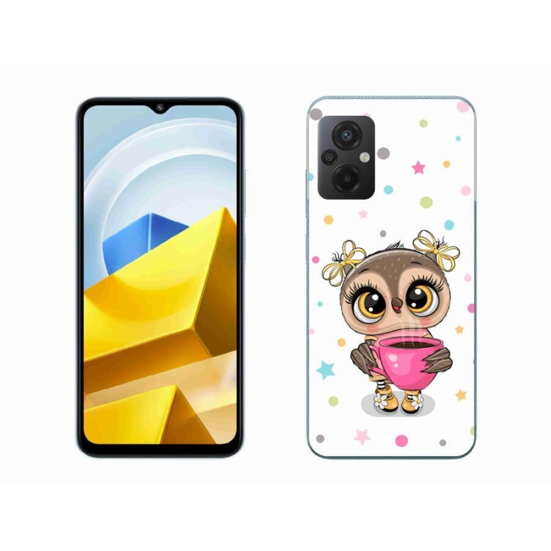 Gelový kryt mmCase na mobil Xiaomi Poco M5 4G - kreslená sovička