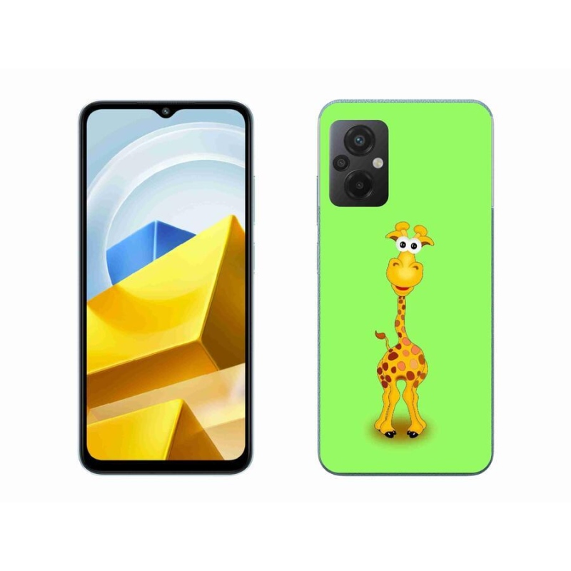 Gelový kryt mmCase na mobil Xiaomi Poco M5 4G - kreslená žirafa