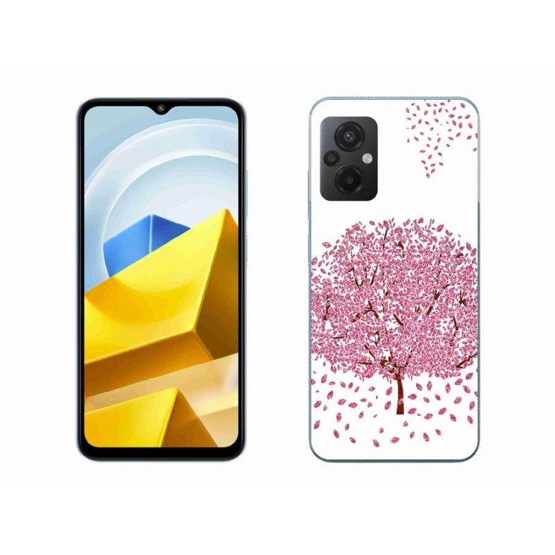 Gelový kryt mmCase na mobil Xiaomi Poco M5 4G - kreslený strom s listy
