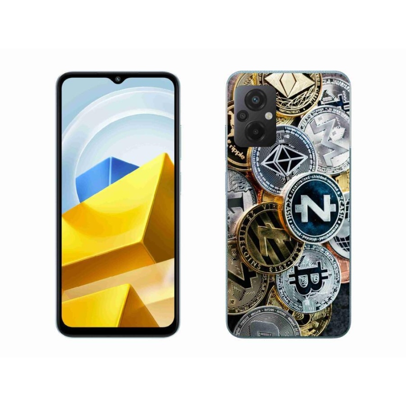 Gelový kryt mmCase na mobil Xiaomi Poco M5 4G - kryptoměny