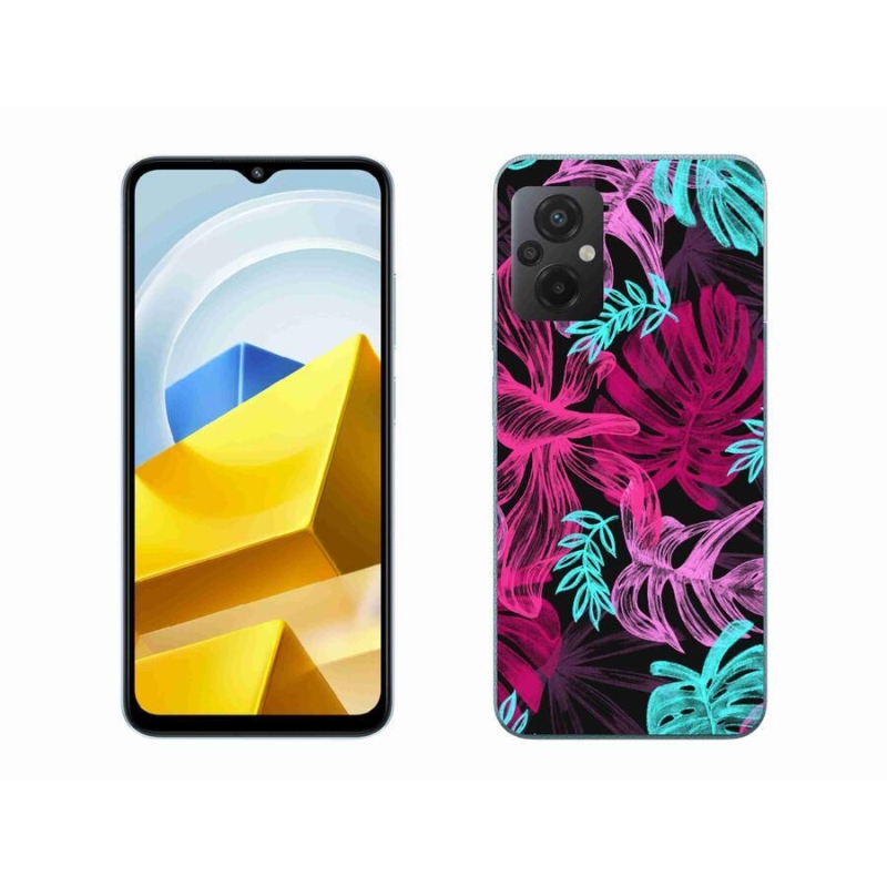 Gelový kryt mmCase na mobil Xiaomi Poco M5 4G - květiny 1