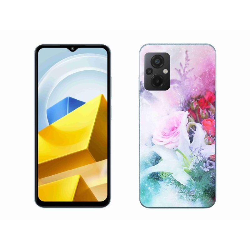 Gelový kryt mmCase na mobil Xiaomi Poco M5 4G - květiny 4