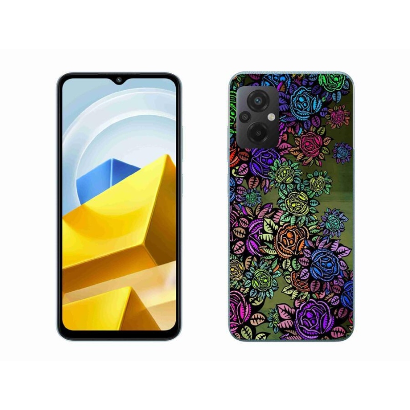 Gelový kryt mmCase na mobil Xiaomi Poco M5 4G - květiny 6