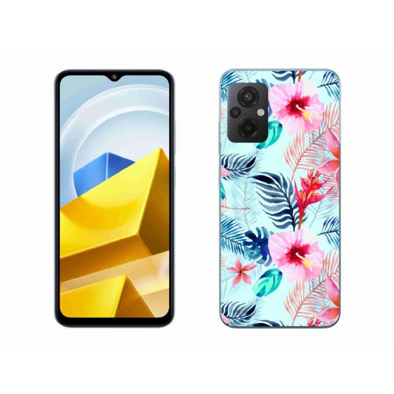 Gelový kryt mmCase na mobil Xiaomi Poco M5 4G - květiny