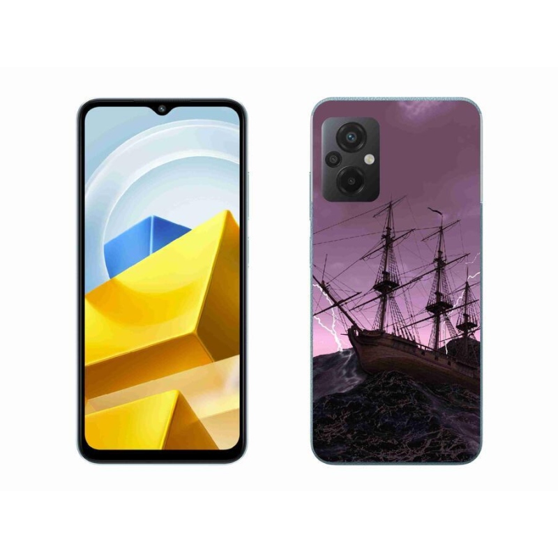 Gelový kryt mmCase na mobil Xiaomi Poco M5 4G - loď v bouři