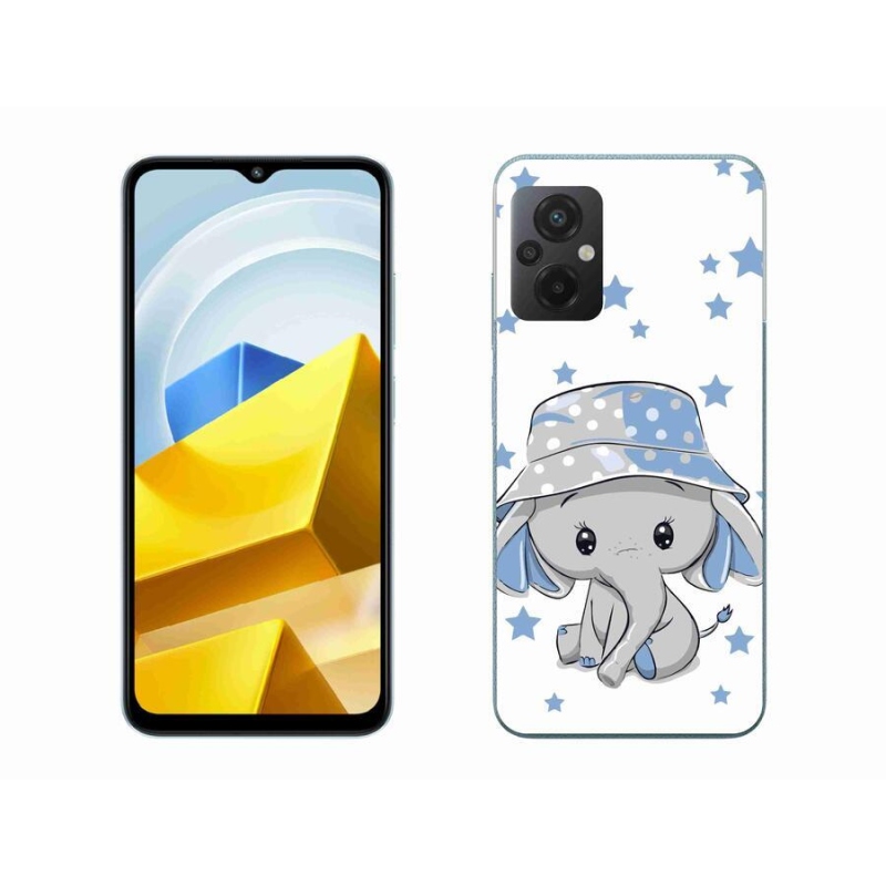 Gelový kryt mmCase na mobil Xiaomi Poco M5 4G - modrý slon