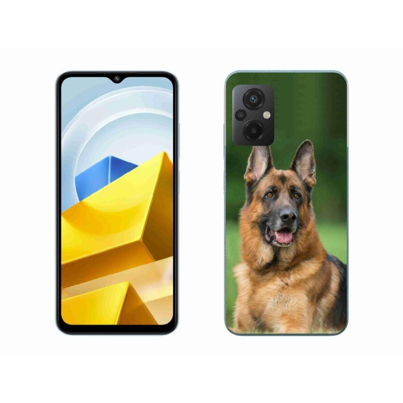 Gelový kryt mmCase na mobil Xiaomi Poco M5 4G - německý ovčák