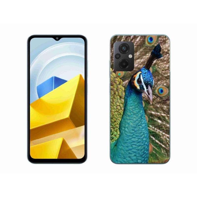 Gelový kryt mmCase na mobil Xiaomi Poco M5 4G - páv