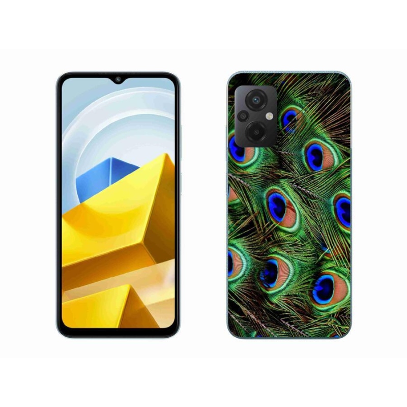 Gelový kryt mmCase na mobil Xiaomi Poco M5 4G - paví peří