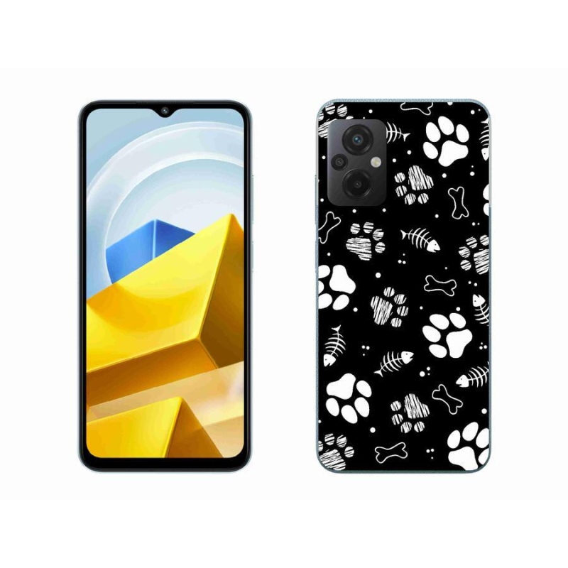 Gelový kryt mmCase na mobil Xiaomi Poco M5 4G - psí tlapky