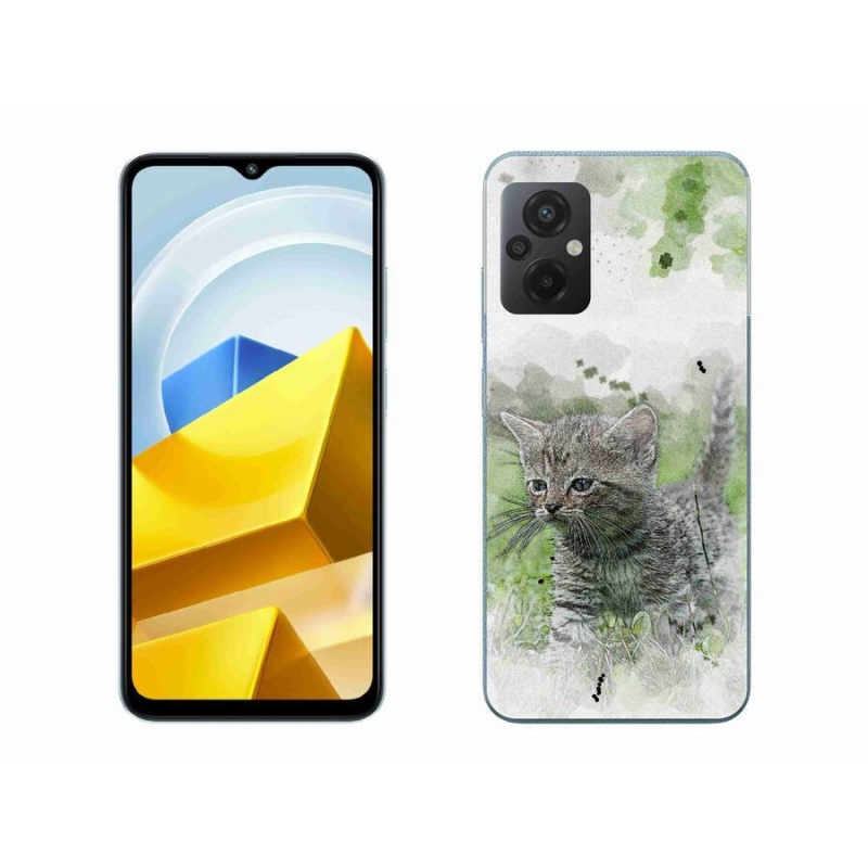 Gelový kryt mmCase na mobil Xiaomi Poco M5 4G - roztomilé kotě 1