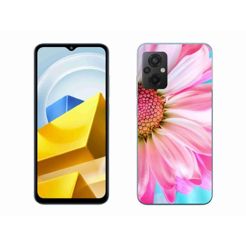 Gelový kryt mmCase na mobil Xiaomi Poco M5 4G - růžová květina
