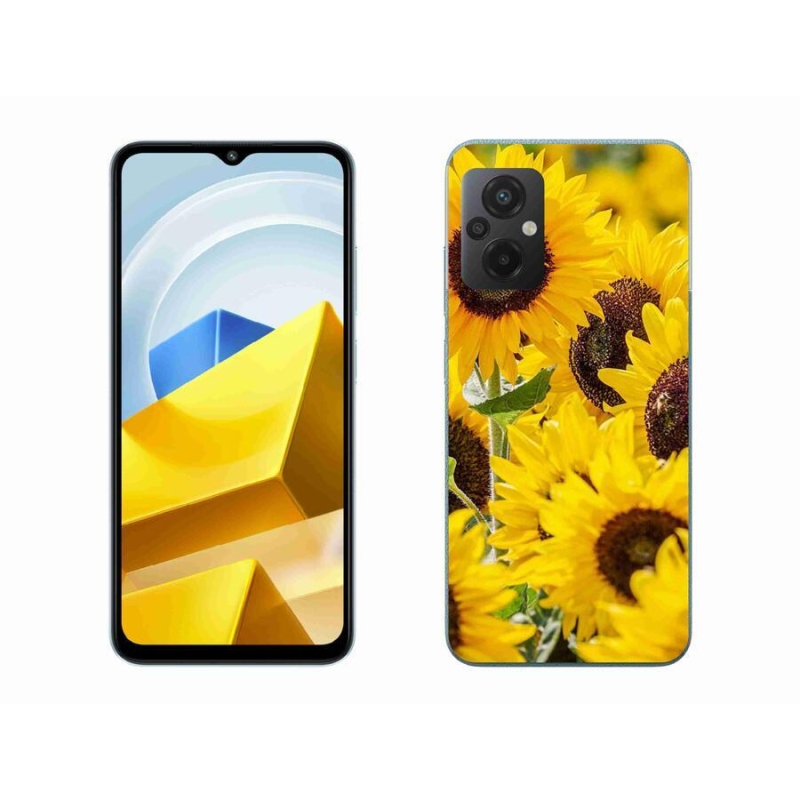 Gelový kryt mmCase na mobil Xiaomi Poco M5 4G - slunečnice
