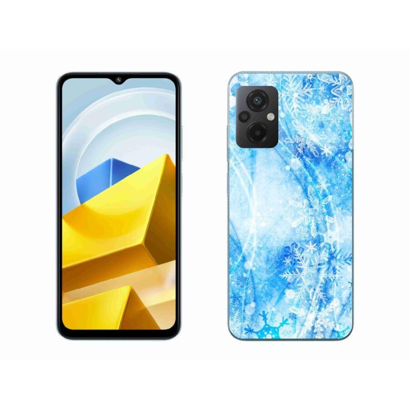 Gelový kryt mmCase na mobil Xiaomi Poco M5 4G - sněhové vločky