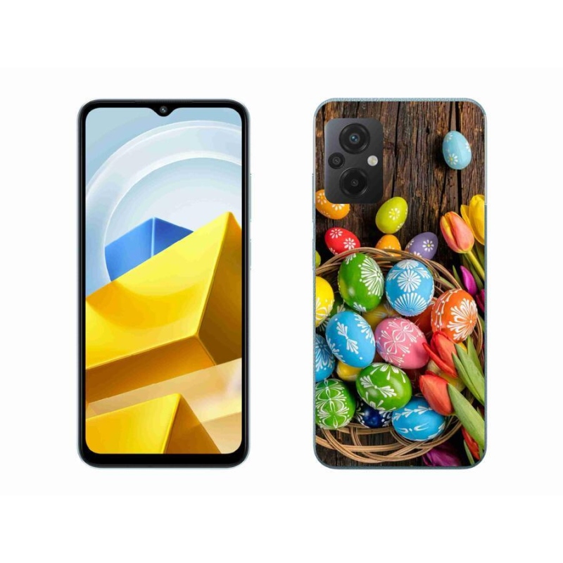 Gelový kryt mmCase na mobil Xiaomi Poco M5 4G - velikonoční vajíčka