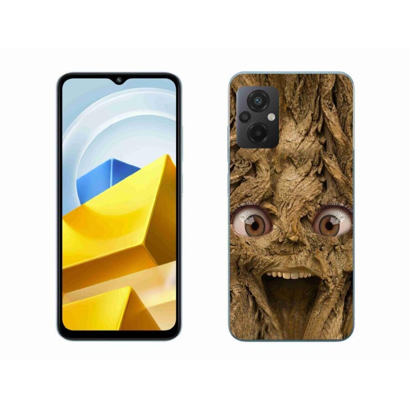 Gelový kryt mmCase na mobil Xiaomi Poco M5 4G - veselý strom s očima