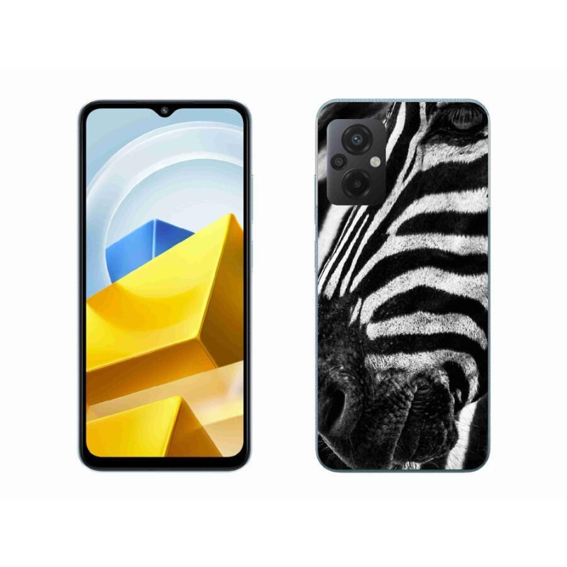 Gelový kryt mmCase na mobil Xiaomi Poco M5 4G - zebra