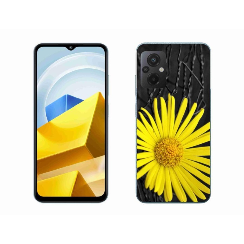 Gelový kryt mmCase na mobil Xiaomi Poco M5 4G - žlutá květina