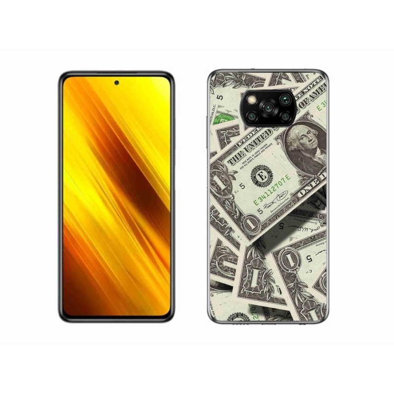 Gelový kryt mmCase na mobil Xiaomi Poco X3 - americký dolar