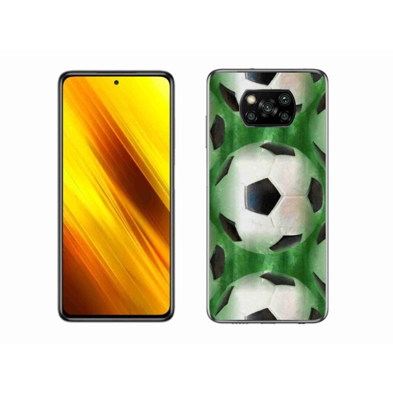 Gelový kryt mmCase na mobil Xiaomi Poco X3 - fotbalový míč