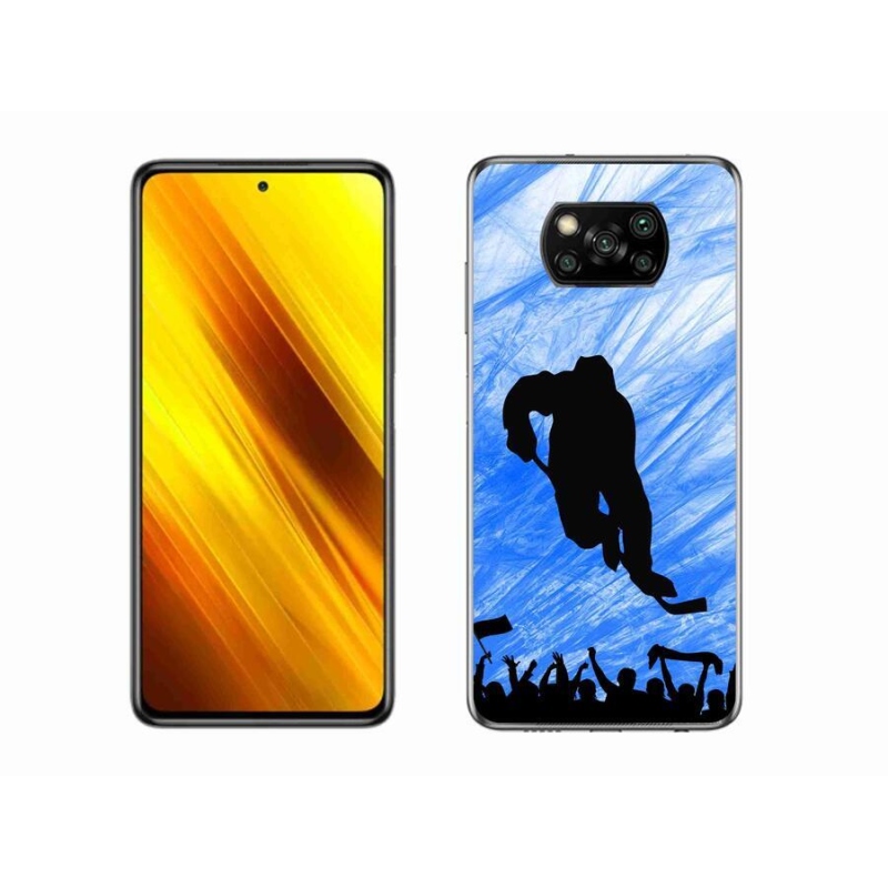 Gelový kryt mmCase na mobil Xiaomi Poco X3 - hokejový hráč