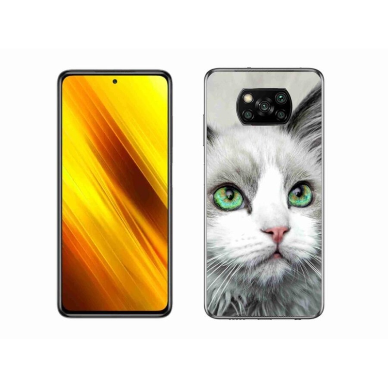 Gelový kryt mmCase na mobil Xiaomi Poco X3 - kočičí pohled