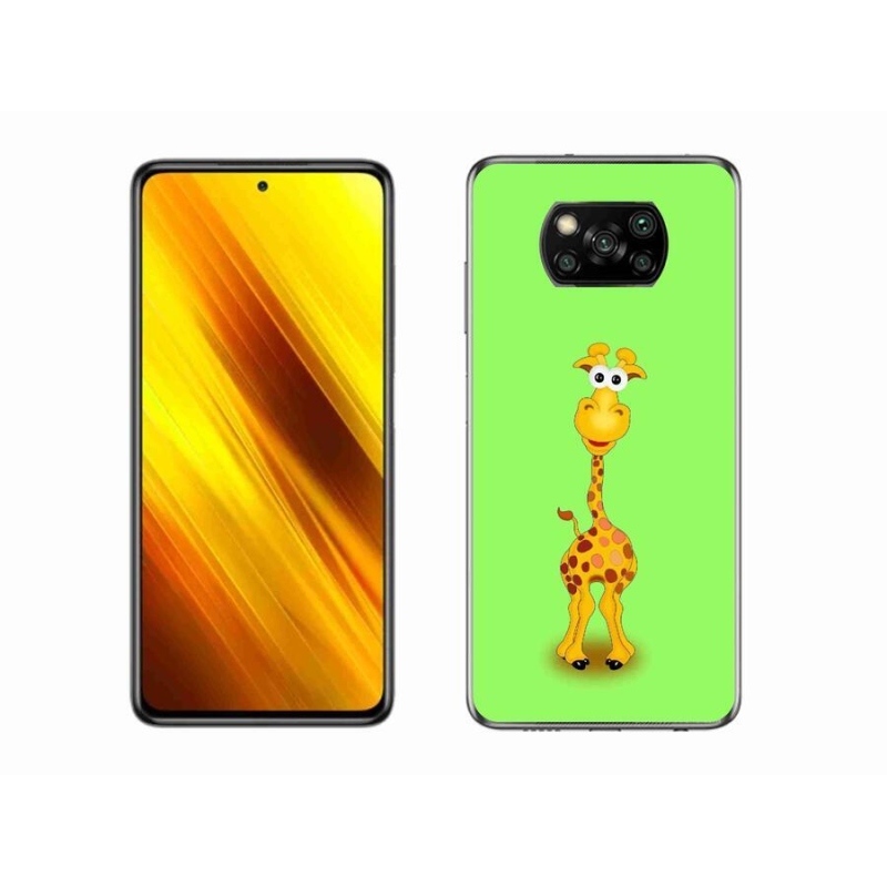 Gelový kryt mmCase na mobil Xiaomi Poco X3 - kreslená žirafa