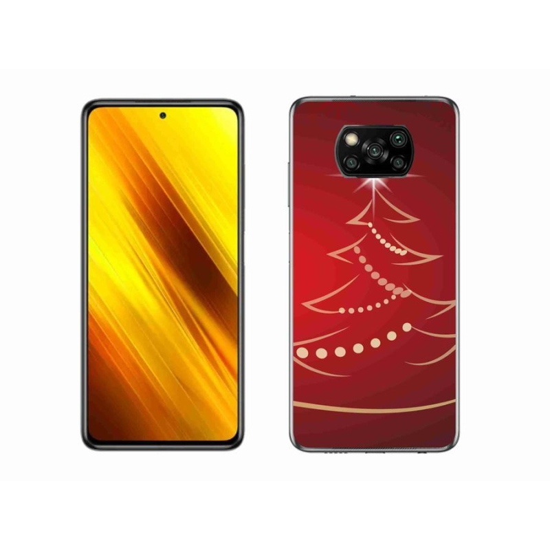 Gelový kryt mmCase na mobil Xiaomi Poco X3 - kreslený vánoční stromek