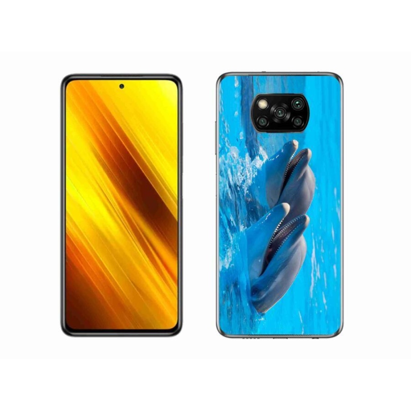 Gelový kryt mmCase na mobil Xiaomi Poco X3 Pro - delfíni