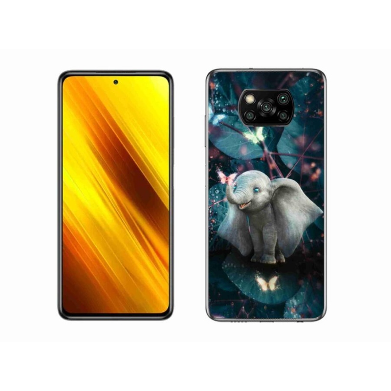 Gelový kryt mmCase na mobil Xiaomi Poco X3 Pro - roztomilý slon