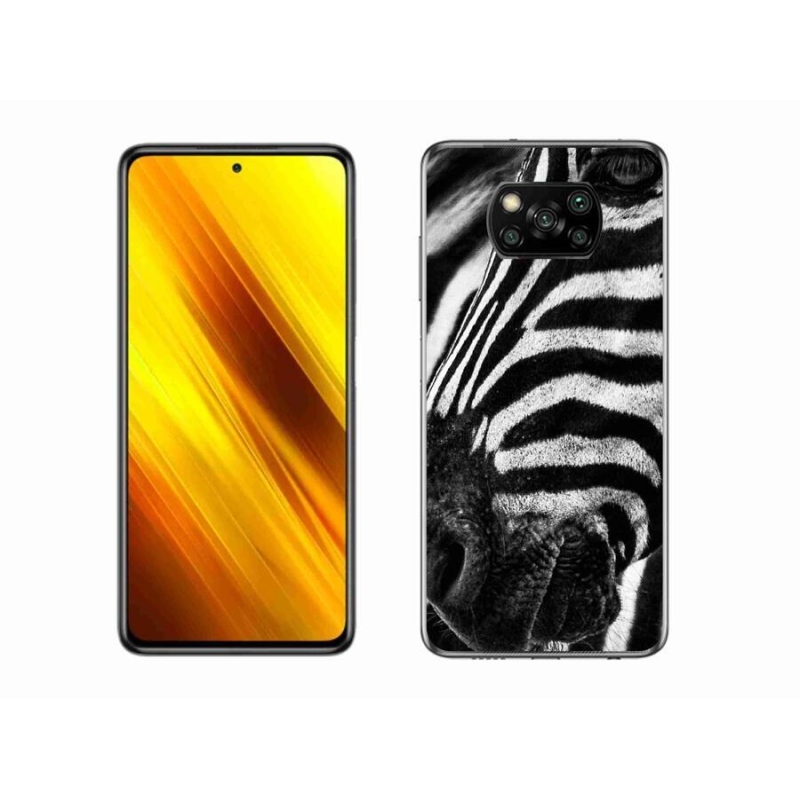 Gelový kryt mmCase na mobil Xiaomi Poco X3 Pro - zebra