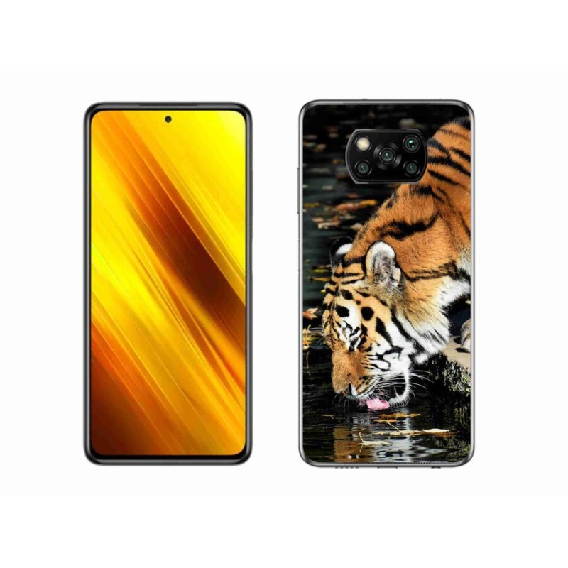 Gelový kryt mmCase na mobil Xiaomi Poco X3 Pro - žíznivý tygr