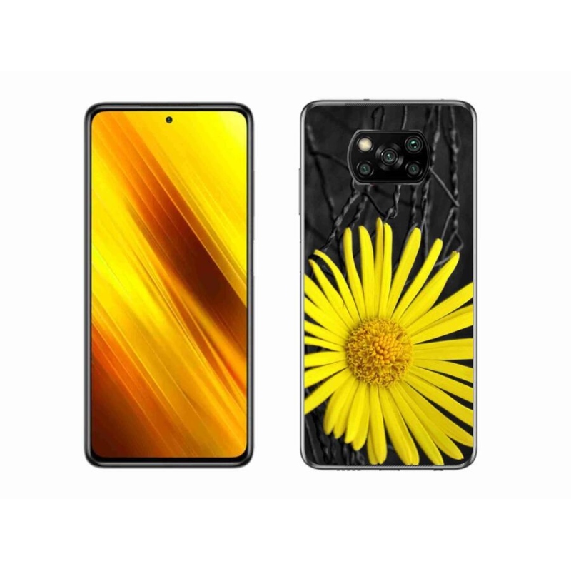Gelový kryt mmCase na mobil Xiaomi Poco X3 Pro - žlutá květina