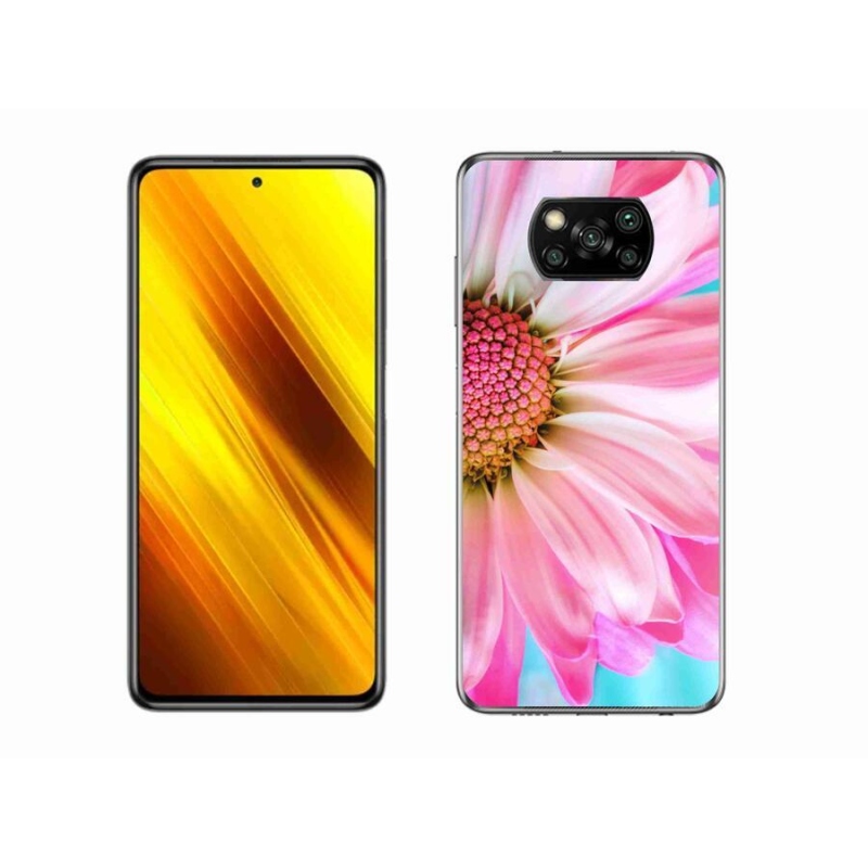 Gelový kryt mmCase na mobil Xiaomi Poco X3 - růžová květina