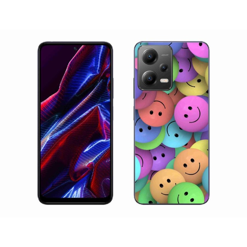 Gelový kryt mmCase na mobil Xiaomi Poco X5 5G - barevní smajlíci